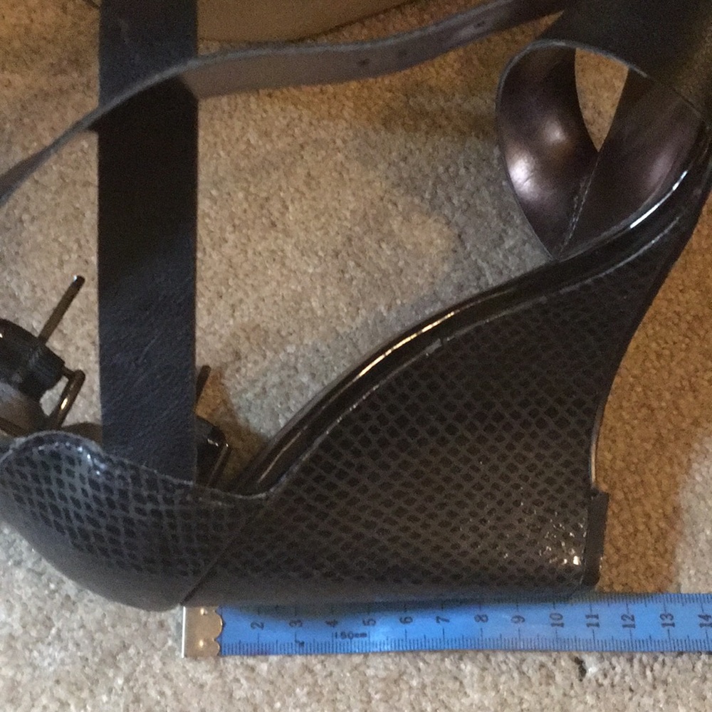 Black heeled double strap with black buckles - Picture 5 of 5